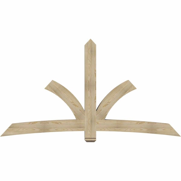 Ekena Millwork Davenport Rough Sawn Timber Gable Bracket, Douglas Fir, 96"W x 52"H x 6"D x 6"F, 13/12 Pitch GBW096X52X0606DAV00RDF - main